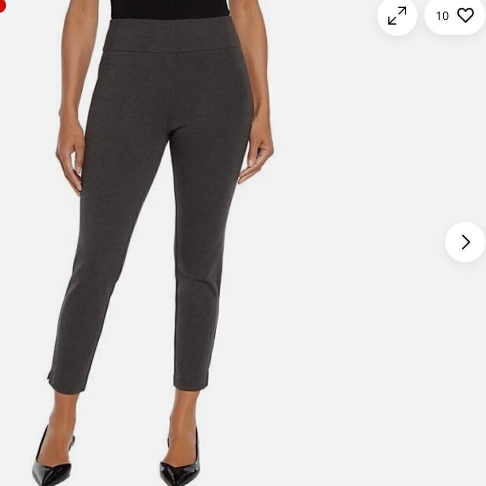 Express Women's‎ Size XXL Ponte Pant Charcoal Heather Gray Pull On Ankle Length
